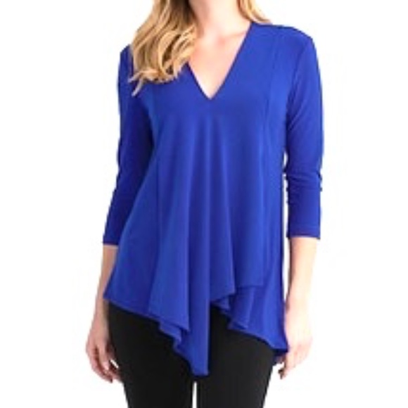 JOSEPH RIBKOFF v-neck tunic in royal sapphire - Picture 9 of 9